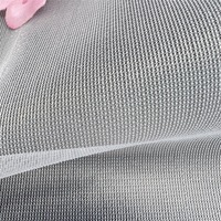 Tissu en maille de nylon 100% respirant et léger de 50 g/m², blanc, pour robes de soirée et robes à paillettes, tissu en tulle, tissu en dentelle