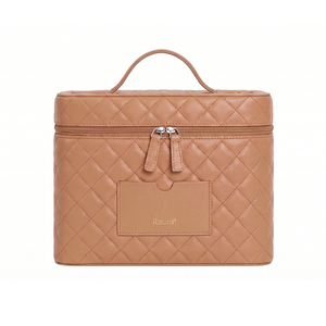 Estuche de Maquillaje Acolchado de Cuero PU de LZ Factory, con Espejo, Compartimentos Divisores, Impermeable, para Viaje, con Correa para Equipaje - Product Image 6