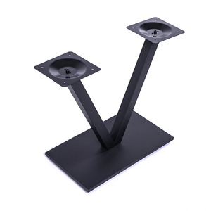 V Shape Metal <b>Table</b> <b>Legs</b> 400x700x720mm Industrial Design For Restaurant <b>Tables</b> Durable Support Base - Product Image 2