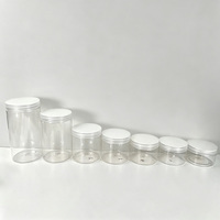 Bocaux en Plastique Transparent Disponibles 200/250/300/400/500/800/1000ml, Pots et Bouteilles en Plastique pour Cosmétiques et Aliments pour Animaux