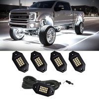 Kit de 4/8/12 pods de lumières LED en aluminium RGBW multicolores IP68 étanches pour véhicules tout-terrain, kit de gradation, lumières décoratives tendance