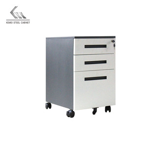 Thép Màu 3 Ngăn Kéo Di Động Bệ Lưu Trữ Văn Phòng Di Động Tủ Hồ Sơ Kim Loại - Product Image 2