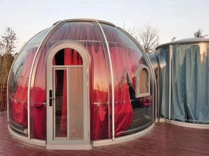 <span class=keywords><strong>Yourte</strong></span> en plastique transparente de luxe de jardin extérieur pour diner/café - Product Image 5