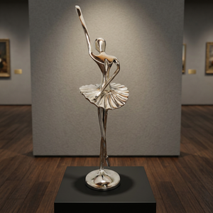 Sculpture figurative de ballerine, art contemporain, aluminium, moderne, écologique, décoration de table, fait main, figurine pour salon - Product Image 3