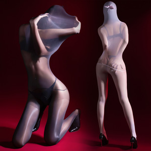 Full Coverage Bodycon Stockings Ultra Thin Nylon Transparent Women's Bodystocking For Nightclub Dancing Shaping Buttock Lifting - Product Image 1