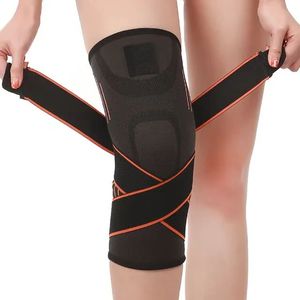 Genouillère de compression avec sangles réglables en nylon et logo personnalisé - Product Image 1