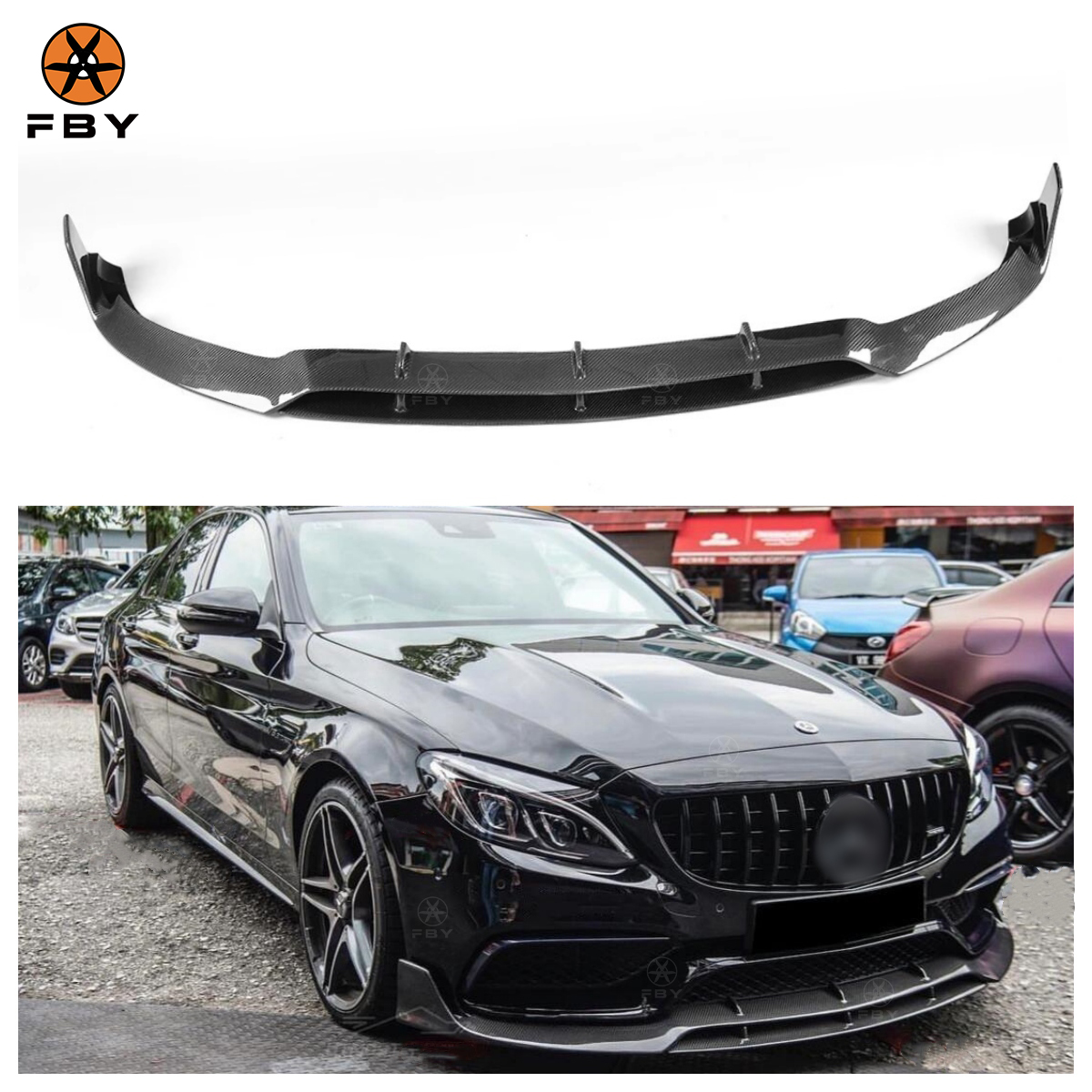 ベンツ W205 Cクラス ワゴン C63仕様 フロントバンパー グリル リアディフューザー マフラーカッター AMGスポーツパッケージ