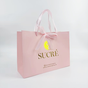 Luxury Pink Paper Bag Customized Foil Logo <b>Gift</b> Bags Clothing Cosmetics Packaging Paper Shopping Bags for <b>Small</b> Business - Product Image 1