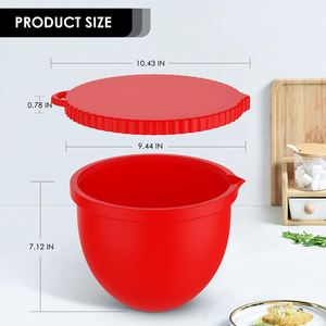 En stock : Revêtements de bol en silicone pour mélangeurs KitchenAid 5 QT, bols en silicone avec couvercles, remplacement rapide, multi-usages - Product Image 2