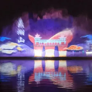 نافورة فيلمية جديدة بتصميم عصري مخصصة ملونة للماء للأماكن الخارجية تُباع بالجملة لعام 2024