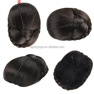WE10 <span class=keywords><strong>Chignon</strong></span> Tressé en Fibre Synthétique Droit Style Donut, Perruque <span class=keywords><strong>Chignon</strong></span> pour Femmes, Extension Queue de Cheval <span class=keywords><strong>Chignon</strong></span> Naturel - Product Image 5