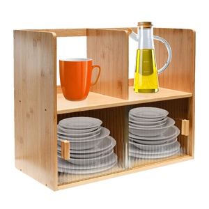 Étagère d'armoire de <span class=keywords><strong>cuisine</strong></span> en bambou organisateur étagère de garde-manger en bois d'épices et de nourriture - Product Image 1