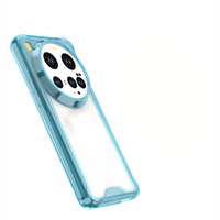 Étuis de téléphone portable transparents en acrylique dur transparent pour Xiaomi 15 14 Ultra 14T Pro TPU Edge Anti jaune couverture arrière de protection