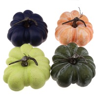 Calabazas Artificiales de Espuma Duradera de la Serie Plata de 20 cm, Hechas a Mano para Uso en Interiores, Decoración de Halloween Personalizable