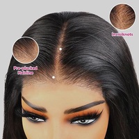 Perruque Bob Femme Cheveux Naturels Brésiliens Brut Bob Coup Blunt 13X4 Pas Cher Perruque Frontale Lace