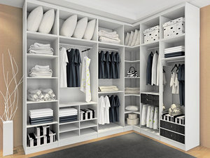 Armoire de haute qualité, design moderne, bois massif, dressing, style européen, étagères, armoire de chambre à coucher - Product Image 3