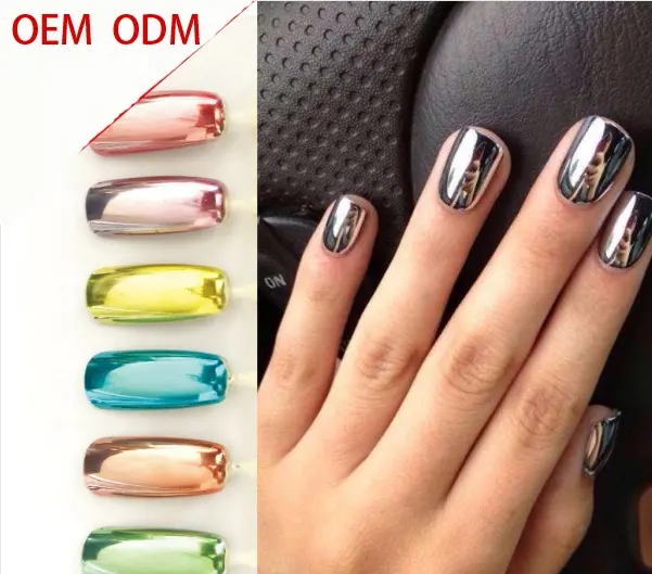 3 steps mirror effect fast dry nail lacquer