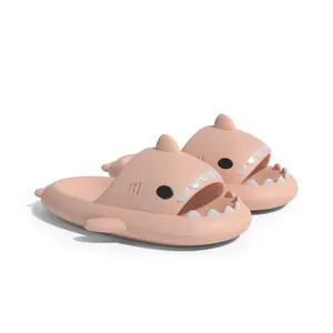 Summer Shark Slippers Mens Fashion Slippers Solid Color Casual Home Shoes Eva Non-slip Shoes Womens Beach Soft Slippers