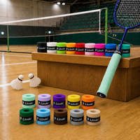 Bande adhésive antidérapante pour raquette de badminton, tennis et padel, en PU, absorbant la transpiration, pour une meilleure adhérence et équilibre.
