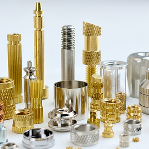 Tùy chỉnh thực hiện chính xác Brass CNC các bộ phận công Brass Lathe chuyển các bộ phận Brass chèn Nut Knurled Nut OEM CNC gia công - Product Image 2