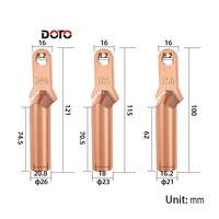 Cosses de câble en cuivre DTX Série 35-300 T2, bornes à sertir étroites anti-éclaboussures pour disjoncteur MCCB et tableau électrique