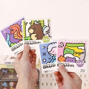 Libro de Colorear Portátil de Dibujos Animados para Niños con Mini Acuarelas y Notas Adhesivas, con Álbum de Pintura - Product Image 2
