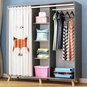 Rangements de chambre nordiques modernes et simples, multifonctionnels, à montage facile, avec motifs de dessins animés et fonction de rangement - Product Image 3