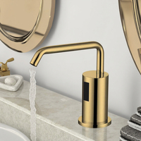 Distributeur de savon moussant à capteur automatique pour les mains en forme de robinet pour hôtel en métal