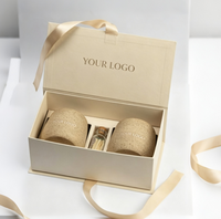 Emballage cadeau d'invitation en carton élégant et luxueux pliable haut de gamme avec fermeture magnétique et logo