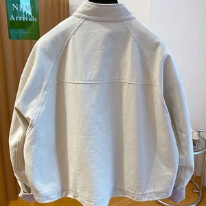 Veste unisexe à col montant 2025 |   Vêtement d'extérieur ample à manches longues pour le printemps et l'automne, style minimaliste pour les trajets quotidiens - Product Image 2