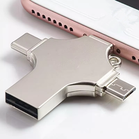 Flash Disk USB OTG 1TB 2TB, Flashdisk USB 4 in 1 128GB 256GB 512GB, Flashdisk USB OTG 4 in 1 untuk iPhone, Tipe C 2GB-128GB