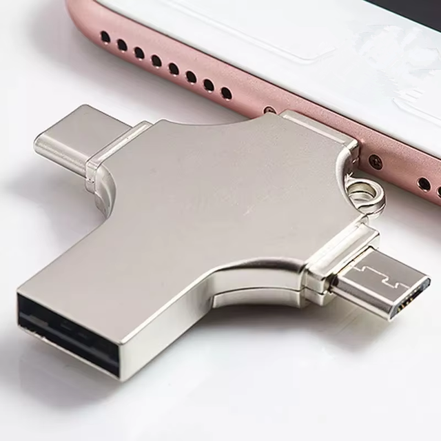 1tb 2tb Usb Otg Flash Disk,4 in 1 Usb Flash 128gb 256gb 512gb,4 in 1 Otg Usb Flash Pen Drive for iphone,type c 2gb-128gb