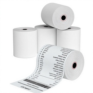 Rouleau de papier thermique blanc monocouche FPT5744 57x40mm avec impression numérique pour imprimante de caisse enregistreuse POS - Product Image 2