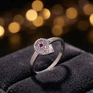Women's Twilight Teardrop Style Silver Fine Ring Made in India for Gift Occasions - Product Image 3