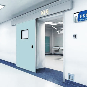 Hoge Kwaliteit Ziekenhuis Deur Modulaire Operatiekamer Deur Hermetische Automatische Schuifdeur Met Voet Schakelaar Touchless Sensor - Product Image 1
