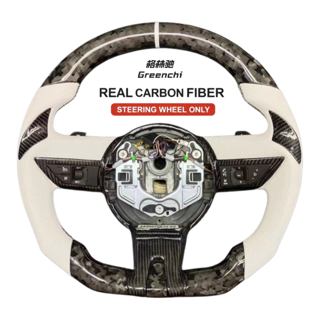 Carbon Fiber Steering Wheel for Chevrolet Camaro SS ZL1 Flat Bottom Racing Custom V2 Without Airbag