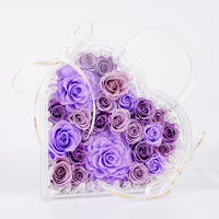 Boîte à roses éternelles de style nouveau pour un cadeau d'anniversaire ou de Saint-Valentin