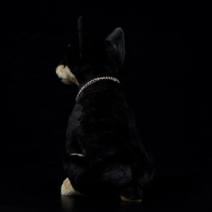 Animal de peluche de <span class=keywords><strong>Doberman</strong></span> personalizado, juguete de vida Real, perro cachorro sentado, Animal de peluche, OEM y ODM - Product Image 2