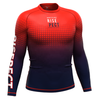 Rashguard à manches longues pour homme avec bande antidérapante en silicone, respirant, durable, soutien musculaire pour l'entraînement de Jiu-Jitsu