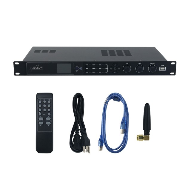 X8 32-Bit DSP Wide Frequency Band BT Audio Processor Professional Digital  Processor with Remote Control