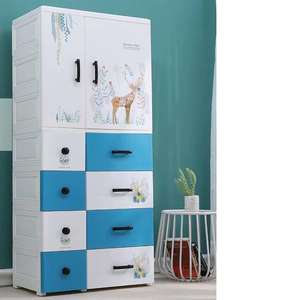 Ropero de Plástico de Alta Calidad en Oferta con Diseño de Ciervo Bebé, Puertas Abatibles, Colgador y 4 Cajones - Product Image 4