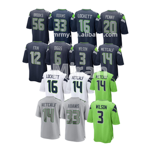 最高品質 #14 Dkメトカーフ #16ロケット #3 #54ワグネアメリカンフットボールジャージー - Product Image 1