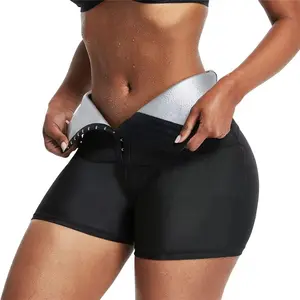 Leggings feminino neoprene, sauna suor treino fitness perda de peso ajustável aparador da barriga, perneiras