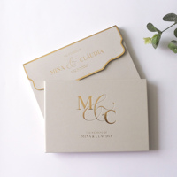Invitations en acrylique transparent aux couleurs personnalisées Boîte d'invitation artisanale à couverture rigide en papier de luxe pour ruban blanc avec texte d'estampage en feuille d'or