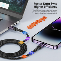 Câble USB-C vers Lightning Toocki en promotion, charge rapide PD27W, synchronisation de données 480 Mbps, conception tressée pour la série iPhone
