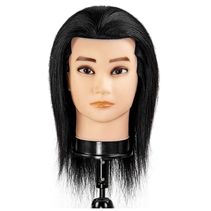 หัวหุ่นสำหรับฝึกทำผมตรง12 "สำหรับช่างตัดผมและช่างทำผมสีน้ำตาลดำ - Product Image 3