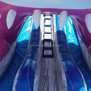 商業屋内屋外Castilloインフレータブルバウンサーサメテーマスライドプール付きインフレータブル水ダブルスライド子供用 - Product Image 6