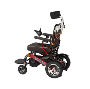 Kursi roda listrik ORANG TUA murah 600W, kursi roda Motor kuat penyerap guncangan efisiensi tinggi kursi roda daya aman dan senyap
