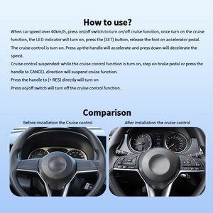 Système de régulateur de vitesse EASYGUARD compatible avec certains modèles NIissan Tiida/ NV200/ Sentra, limiteur de vitesse - Product Image 3