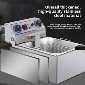 Friteuse électrique en acier inoxydable de 13 L, 3,25 kW, avec minuterie, pour la restauration commerciale, les hôtels et les restaurants, vente en gros, contrôle qualité strict, Jinhong - Product Image 5